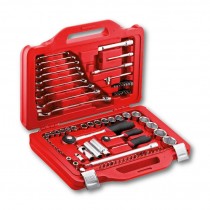 Assortment with Hexagonal Sockets and Combinaton Wrenches - USAG 601 1/4-1/2 J82